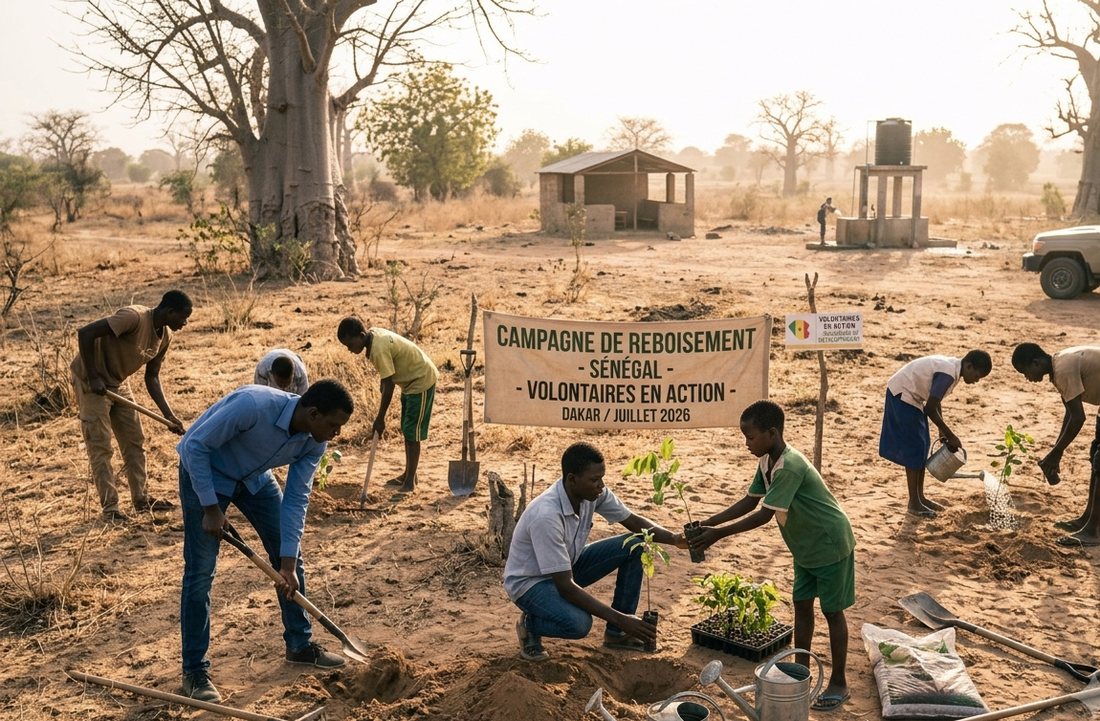 Campagne de reboisement menée par les volontaires du PVS