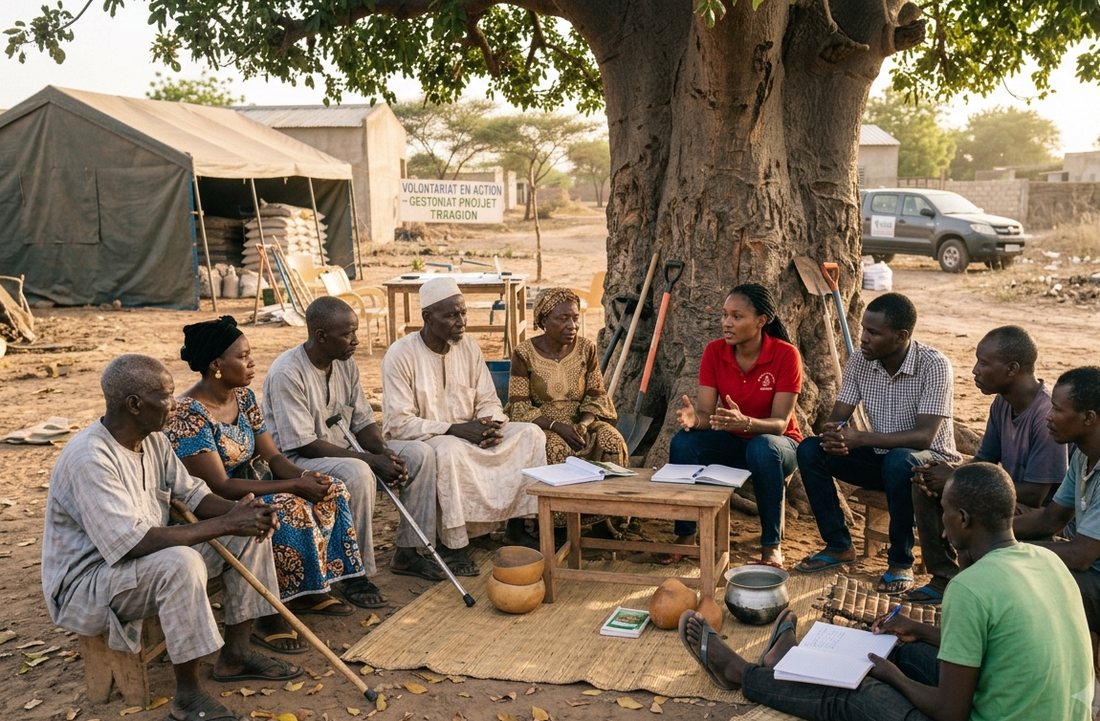 Cercle de dialogue communautaire animé par le PVS